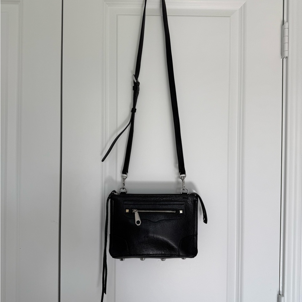Rebecca Minkoff Regan Leather Black Crossbody Bag